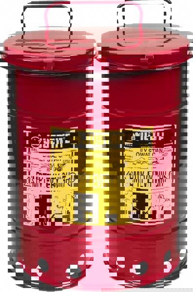 6 Gallon Capacity, Galvanized Steel Disposal Can